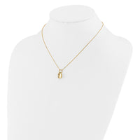 Load image into Gallery viewer, 14K Polished Lock and Key 16in with 2in ext Necklace
