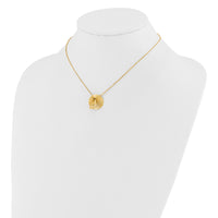 Load image into Gallery viewer, 14K Polished and Textured Circle 16in with 2in ext Necklace
