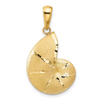Load image into Gallery viewer, 14k Satin D/C Nautilus Shell Pendant
