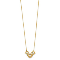 Load image into Gallery viewer, 14k Polished FWC Pearl Flower 16in w/2in ext. Necklace
