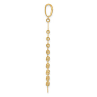 Load image into Gallery viewer, 14K Polished and Dia-cut Fancy Dangle Pendant
