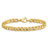 Load image into Gallery viewer, 14K Polished and Textured Fancy Curb Bracelet
