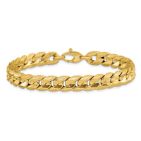 Load image into Gallery viewer, 14K Polished and Textured Fancy Curb Men&#39;s Bracelet
