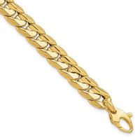 Load image into Gallery viewer, 14K Polished and Textured Fancy Curb Men&#39;s Bracelet
