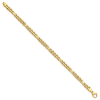 Load image into Gallery viewer, 14K Polished Fancy Figaro Link Bracelet
