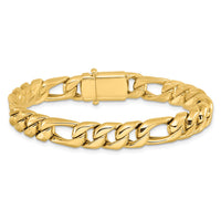 Load image into Gallery viewer, 14K Polished Fancy Figaro Link Bracelet

