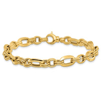 Load image into Gallery viewer, 14K Polished Fancy Link Bracelet
