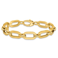 Load image into Gallery viewer, 14K Polished and Satin Fancy Link Bracelet
