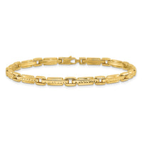 Load image into Gallery viewer, 14K Polished Diamond-cut Fancy Link Reversible Bracelet
