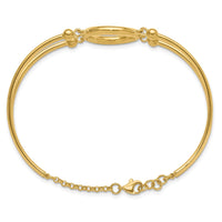 Load image into Gallery viewer, 14K Polished Circle w/Clasp Bangle Bracelet
