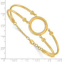 Load image into Gallery viewer, 14K Polished Circle w/Clasp Bangle Bracelet

