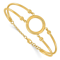 Load image into Gallery viewer, 14K Polished Circle w/Clasp Bangle Bracelet
