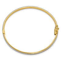 Load image into Gallery viewer, 14K Two-tone Polished and D/C Hinged Bangle
