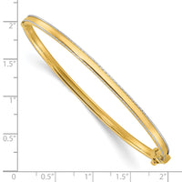 Load image into Gallery viewer, 14K Two-tone Polished and D/C Hinged Bangle
