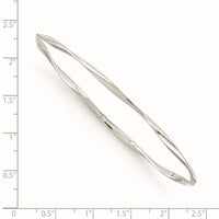 Load image into Gallery viewer, 14K White Gold Polished Twisted Slip-on Bangle
