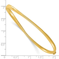 Load image into Gallery viewer, 14k Polished Twisted Hinged Bangle Bracelet
