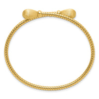 Load image into Gallery viewer, 14K Polished and Brushed Bypass Cuff Bangle
