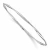 14K White Gold Polished Twisted Slip-on Bangle