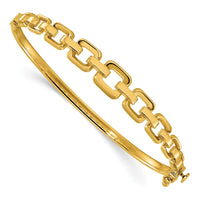 Load image into Gallery viewer, 14K Polished Fancy Hinged Bangle
