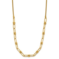 Load image into Gallery viewer, 14K Polished and Diamond-cut Fancy Link Necklace
