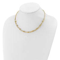 Load image into Gallery viewer, 14K Polished and Diamond-cut Fancy Link Necklace
