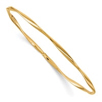 Load image into Gallery viewer, 14K Polished Twisted Slip-on Bangle
