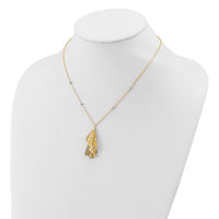 Load image into Gallery viewer, 14K Two-tone Polished and Dia-cut Fancy with 2in ext. Necklace

