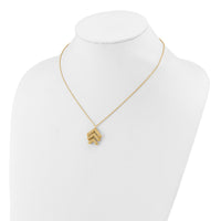 Load image into Gallery viewer, 14K Polished and Textured Fancy with 2in ext. Necklace
