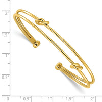 Load image into Gallery viewer, 14K Polished Knot Cuff Bangle
