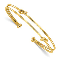 Load image into Gallery viewer, 14K Polished Knot Cuff Bangle
