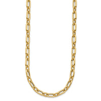 Load image into Gallery viewer, 14K Polished &amp; Textured Fancy Link Necklace
