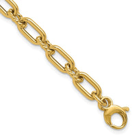 Load image into Gallery viewer, 14K Polished &amp; Textured Fancy Link Bracelet
