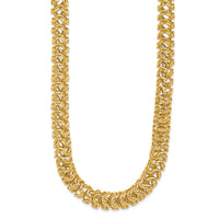 Load image into Gallery viewer, 14K Polished Woven Link Necklace
