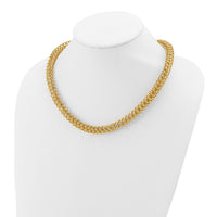 Load image into Gallery viewer, 14K Polished Woven Link Necklace
