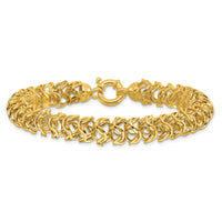 Load image into Gallery viewer, 14K Polished Woven Link Bracelet
