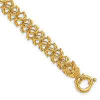 Load image into Gallery viewer, 14K Polished Woven Link Bracelet
