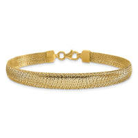 Load image into Gallery viewer, 14K Polished Woven Dome Bracelet
