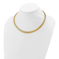 Load image into Gallery viewer, 14K Polished Woven Dome Necklace
