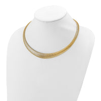Load image into Gallery viewer, 14K Polished Woven Graduated Dome Necklace
