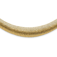 Load image into Gallery viewer, 14K Polished Woven Graduated Dome Necklace
