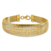 Load image into Gallery viewer, 14K Polished Woven Graduated Dome Bracelet
