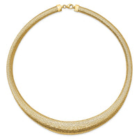 Load image into Gallery viewer, 14K Polished Woven Graduated Dome Necklace
