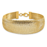 Load image into Gallery viewer, 14K Polished Woven Graduated Dome Bracelet
