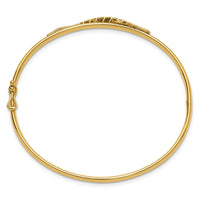 Load image into Gallery viewer, 14K Polished Leaf Hinged Bangle
