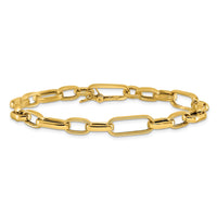 Load image into Gallery viewer, 14K Polished Fancy Link Bracelet
