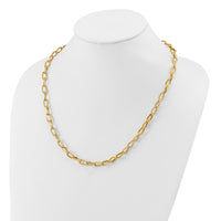 Load image into Gallery viewer, 14K Polished and Diamond-cut Fancy Link Necklace
