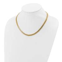 Load image into Gallery viewer, 14K Polished and Satin Reversible Fancy Curb Necklace
