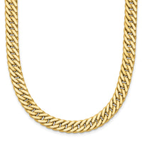 Load image into Gallery viewer, 14K Polished and Satin Reversible Fancy Curb Necklace
