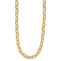 Load image into Gallery viewer, 14K Polished and Satin Fancy Link Necklace
