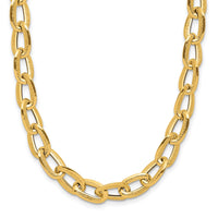 Load image into Gallery viewer, 14K Polished and Satin Fancy Link Necklace
